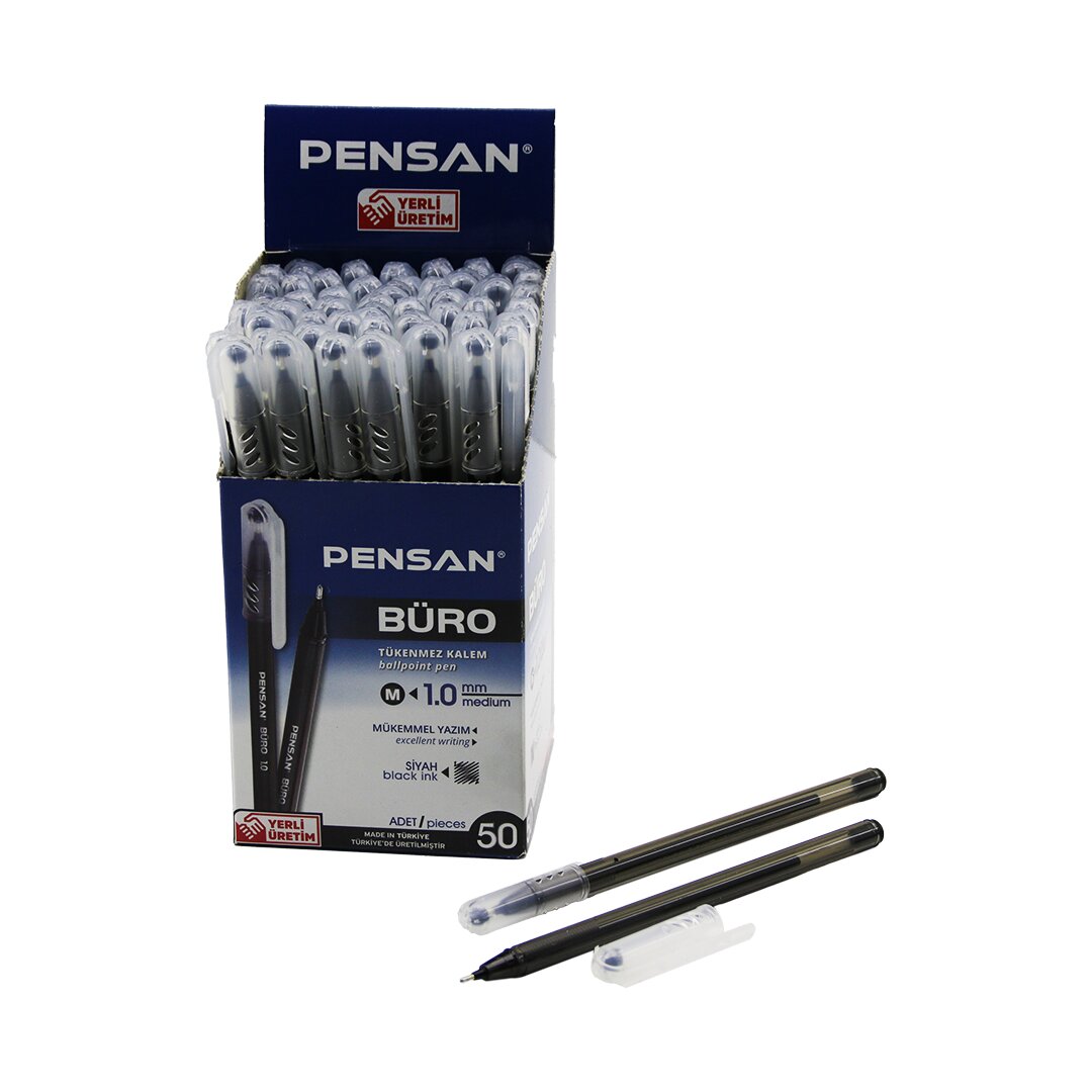 Pensan Büro Si̇yah Tükenmez Kalem M-medi̇um - 1.0mm Uç