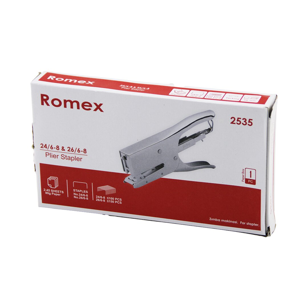 Pense Model çeli̇k Zimba Maki̇nesi̇ 24 /6-8 - 26 /6-8  56mm 100-150pcs Tel Hazne 2-45 Sayfa= 80gr