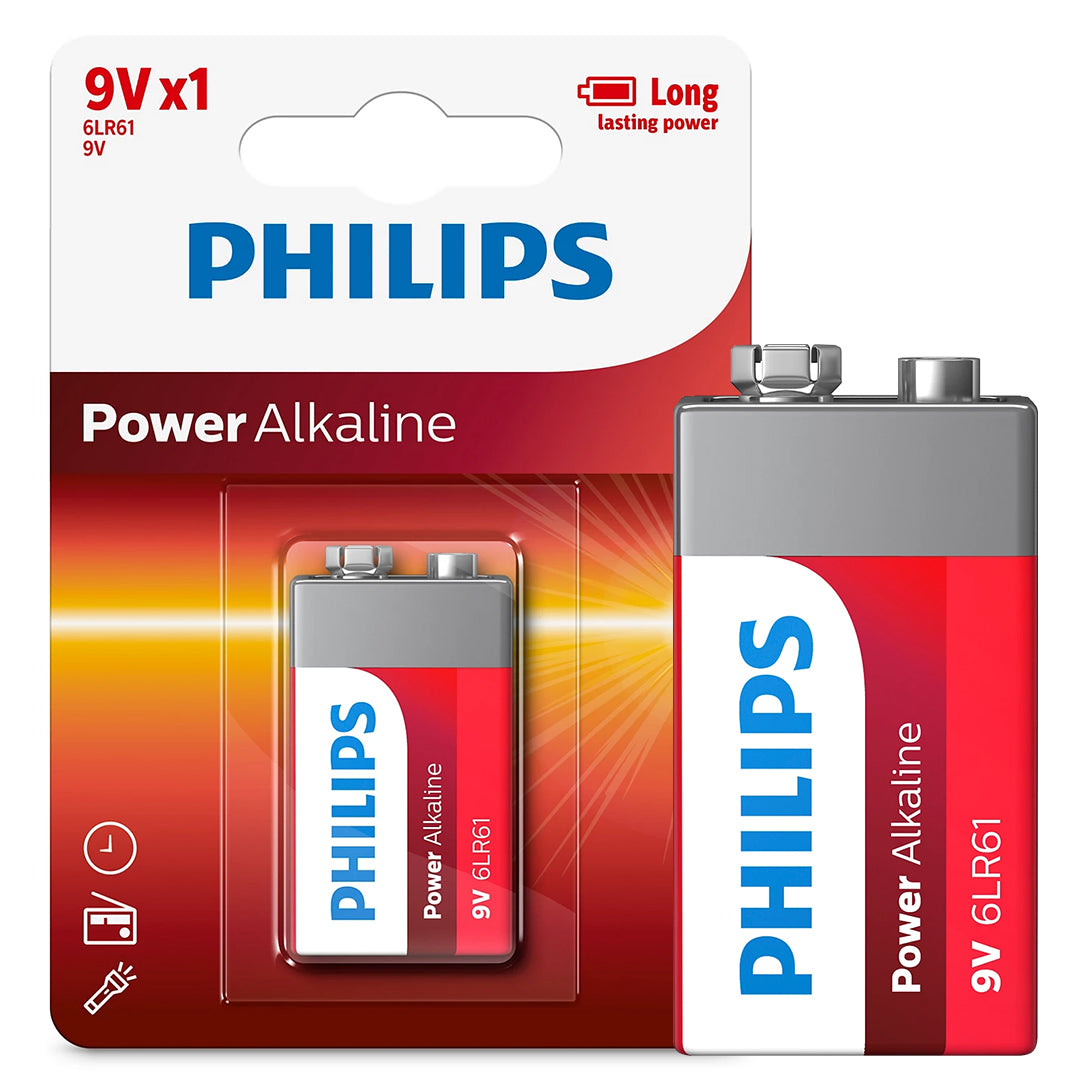Philips 6lr61-p1b 9 Volt Power Alkali̇n Pi̇l