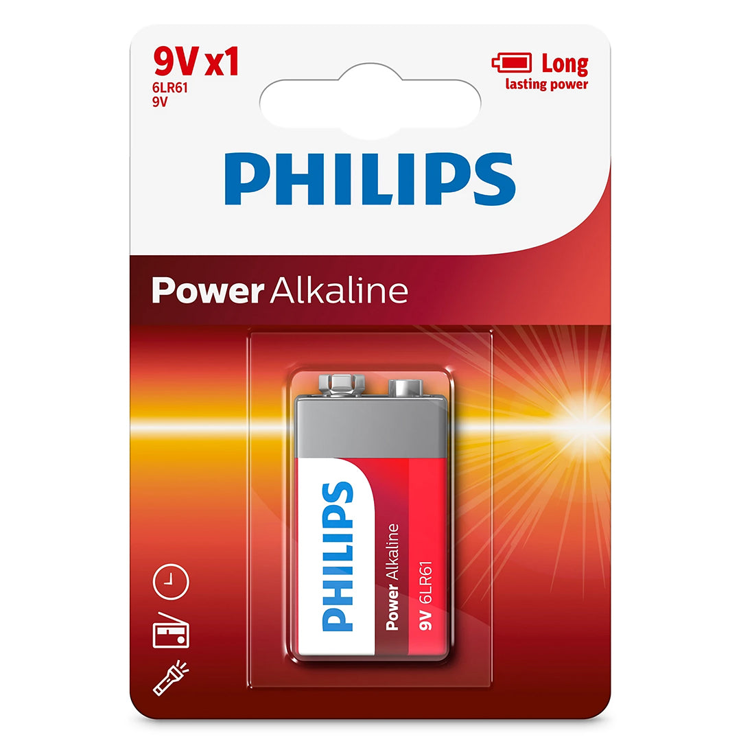 Philips 6lr61-p1b 9 Volt Power Alkali̇n Pi̇l