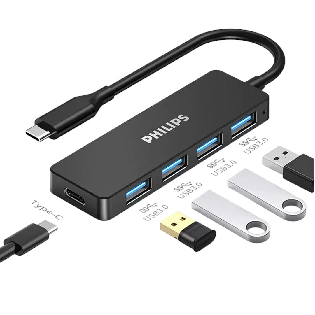 Philips Swr1603g/93-0.2 Type-c To 4xusb 3.0 çoklayici 20cm Kablolu
