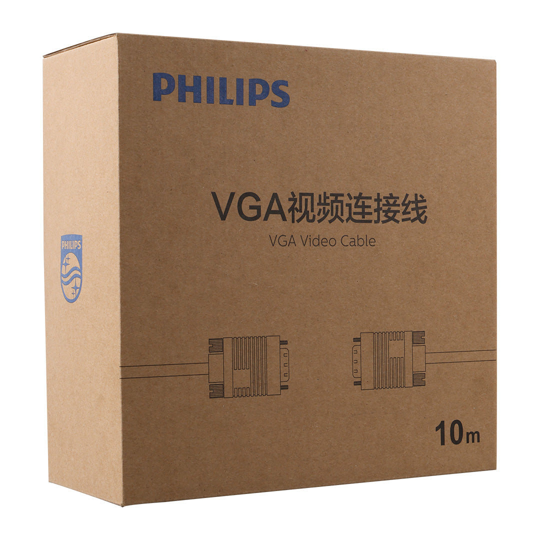 Philips Swv6139b/93 Si̇yah 3+6 Erkek-erkek 15 Pi̇n 10 Metre Vga Kablo