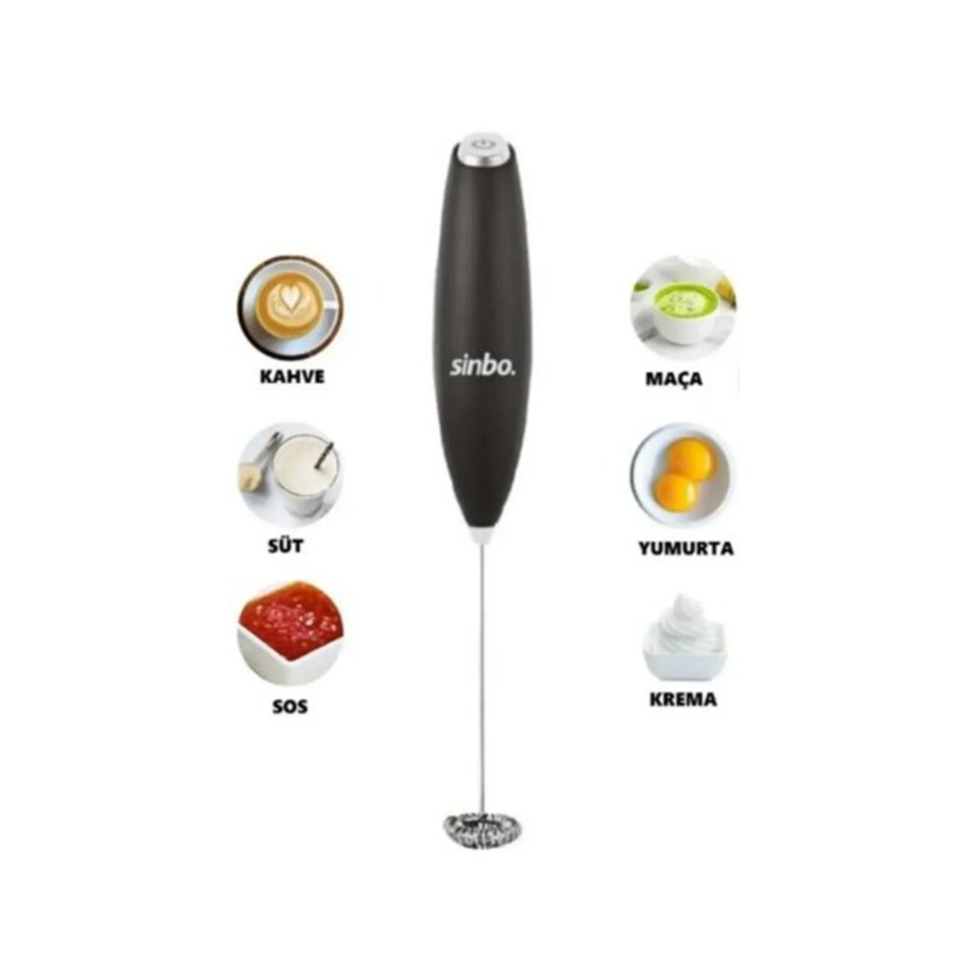 PİLLİ SÜT KÖPÜRTÜCÜ - KARIŞTIRICI MİNİ MİKSER SÜT - KAHVE - SOS - YUMURTA STO-6723