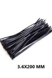 Plastik Çırt Kelepçe 100 Parça Siyah 3.6X200Mm.