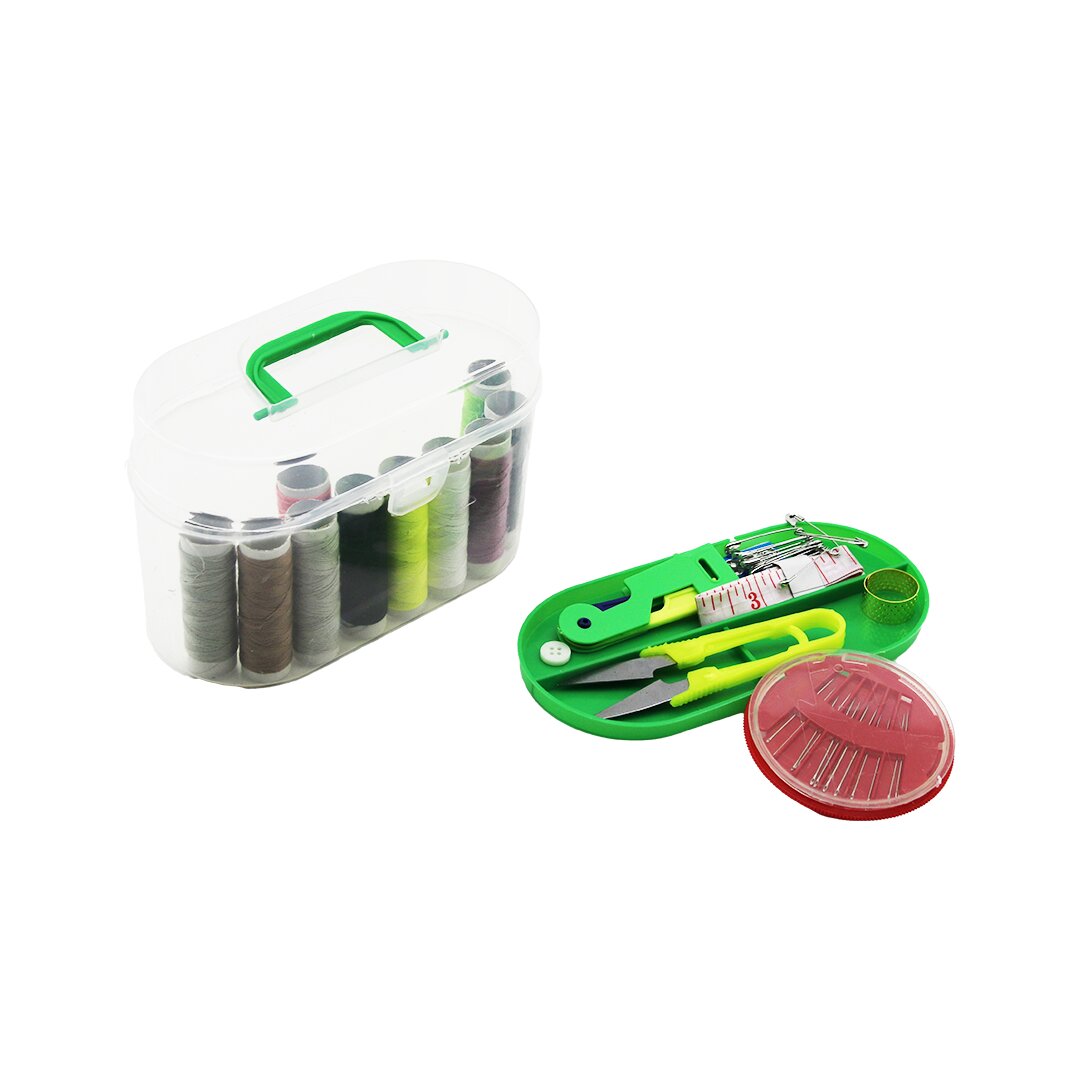 Plasti̇k çantali İğne - İpli̇k Set 10-i̇pli̇k- 12-di̇ki̇ş-10-ç.i̇ğne- Mezura- Makas- İğne Geçi̇rme- 4-çitçit- 4-düğme- Yüzük