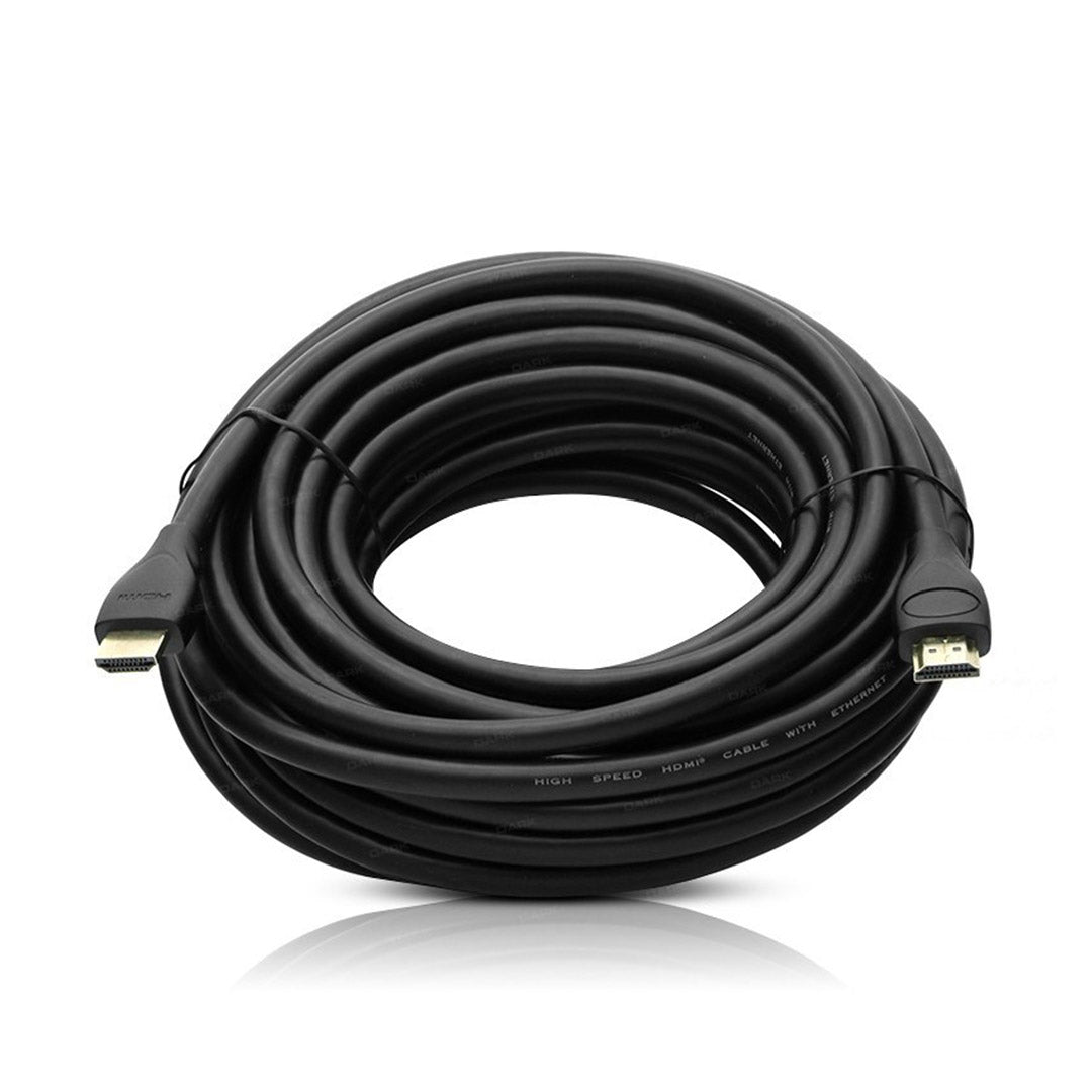 PLASTİK DÜZ SİYAH 10 METRE GOLD POŞETLİ HDMI KABLO (4620)