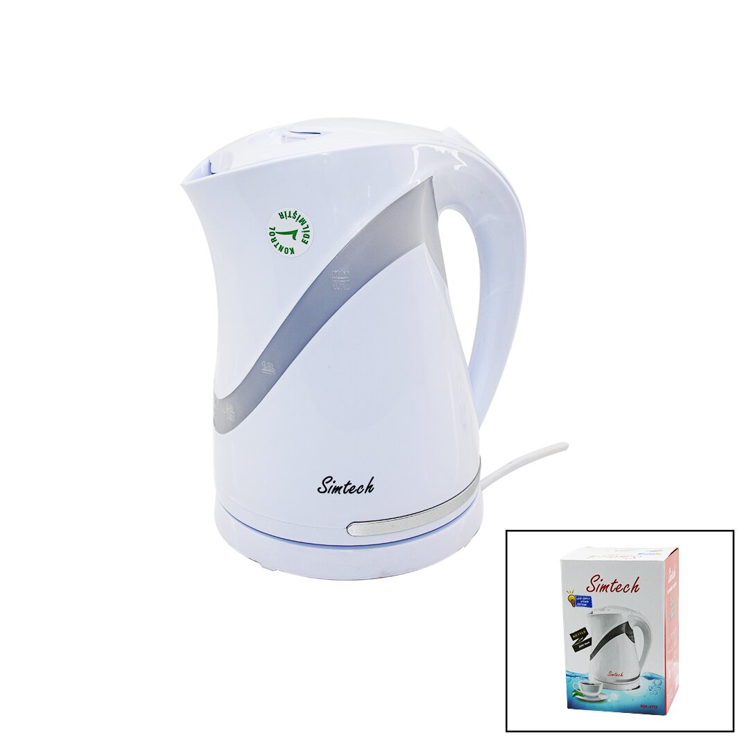 PLASTİK  KETTLE SU ISITICISI GİZLİ REZİDANS  LED IŞIKLI UYARI   1.7LT - 2200W KM-4712 (4620)