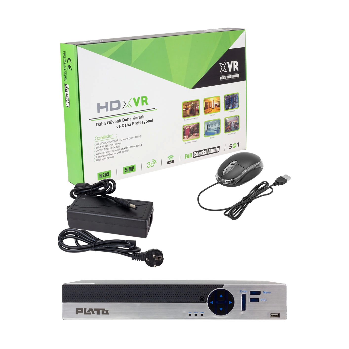 Plato Pl-22034 16 Kanal 5ın1 1080n 5 Mp Destekli Dvr Kayıt Cihazı H265