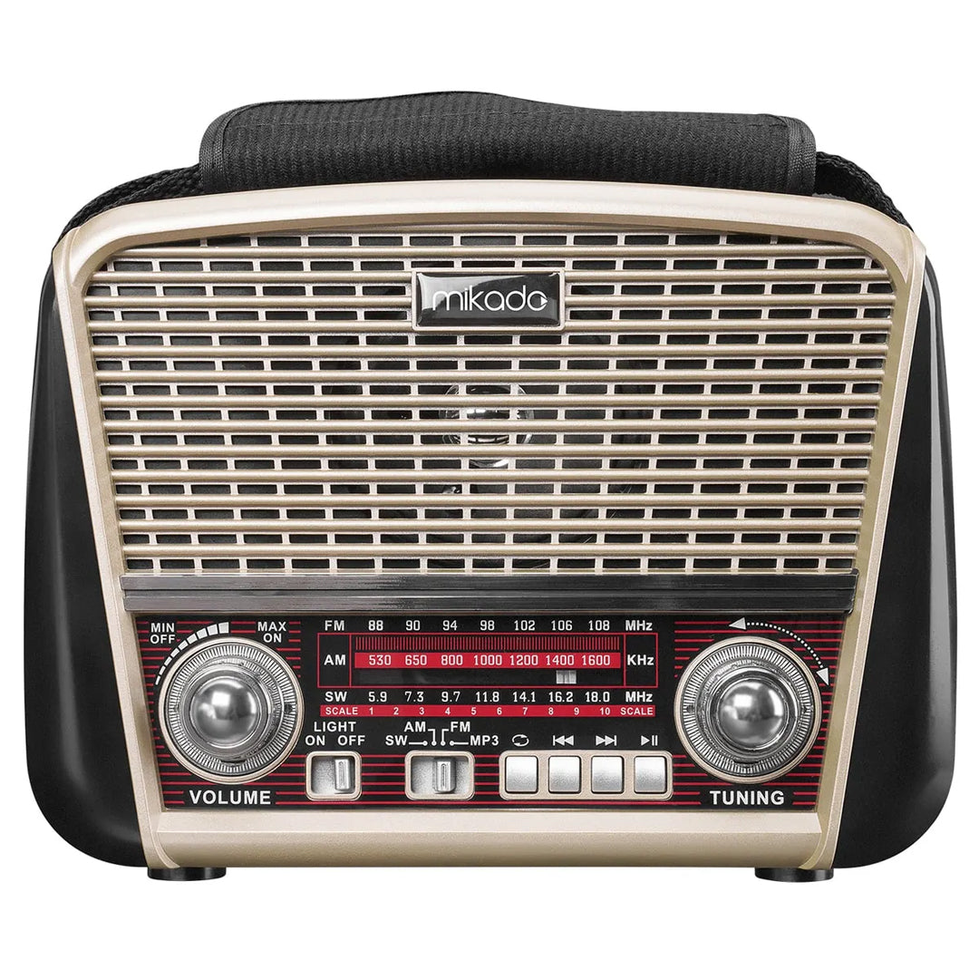 Plus gold usb-tf destekli bluetooth fm-am nostaljik radyo mdr-8bt