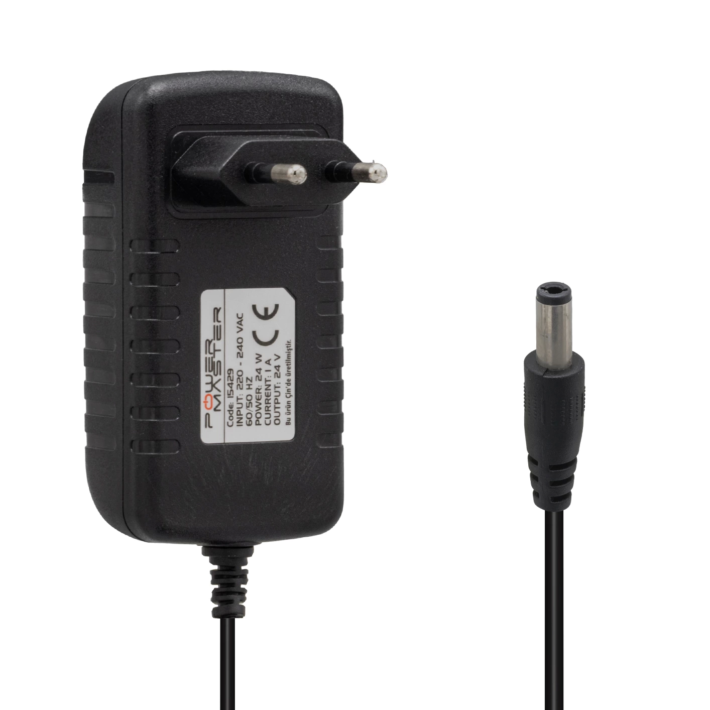 Pm-15429 24 Volt - 1 Amper 5.5*2.5 Mm Uçlu Priz Tipi Plastik Kasa Adaptör