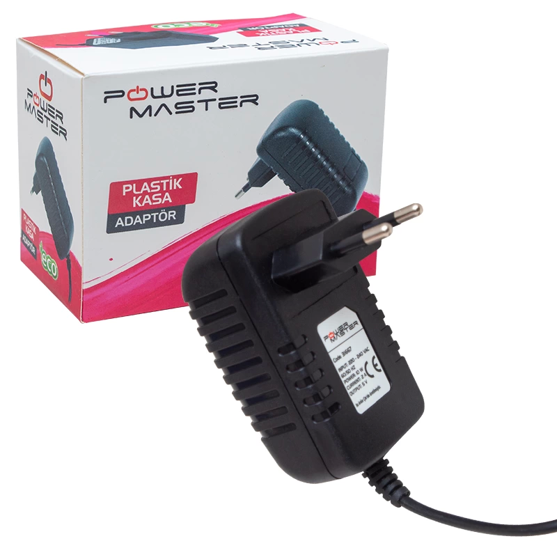 Pm-31667 5 Volt - 2 Amper 3.5*1.35 Mm Uçlu Plastik Kasa Priz Tipi Adaptör Androıd Box İçin