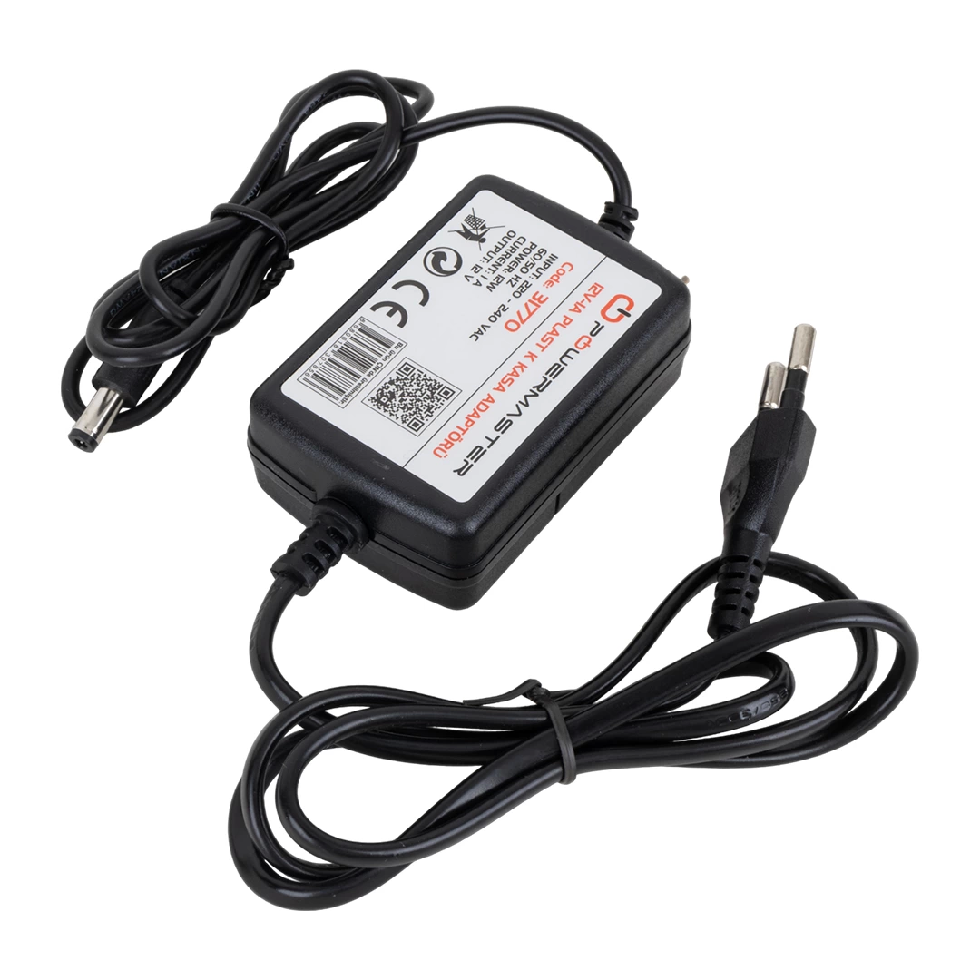 Pm-31770 12 Volt - 1 Amper - 12 Watt 5.5*2.5 Mm Uçlu İki Ucu Kablolu Masaüstü Adaptör