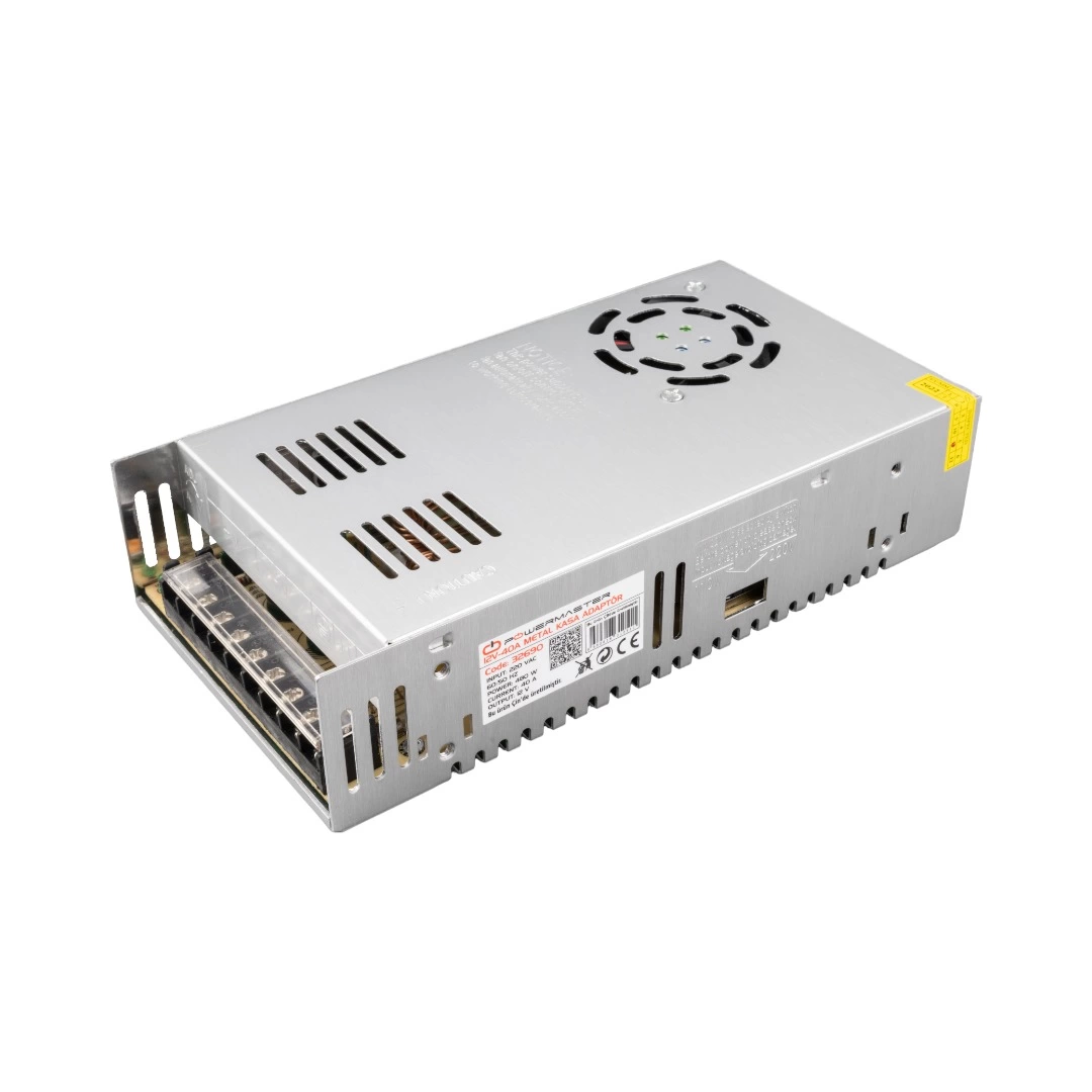 Pm-32690 12 Volt - 40 Amper Metal Kasa Adaptör