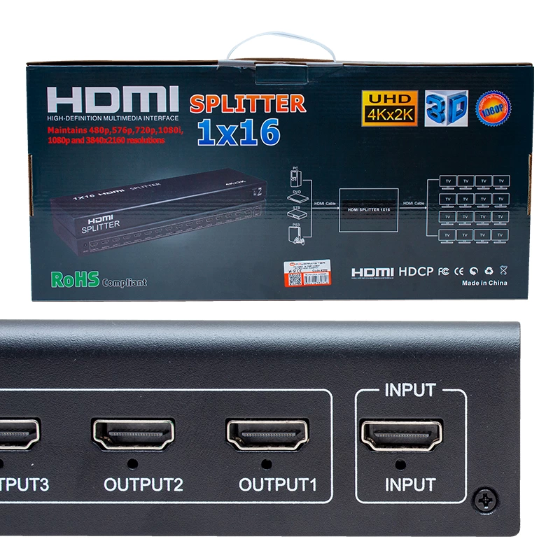 Pm-4948 16 Port 1080p 4kx2k 3d 16 Port Hdmı Splıtter Dağıtıcı