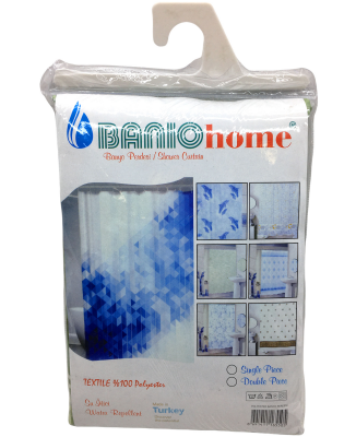 Polyester çi̇ft Kanat Su İti̇ci̇ Banyo Perdesi̇ 90x200cm