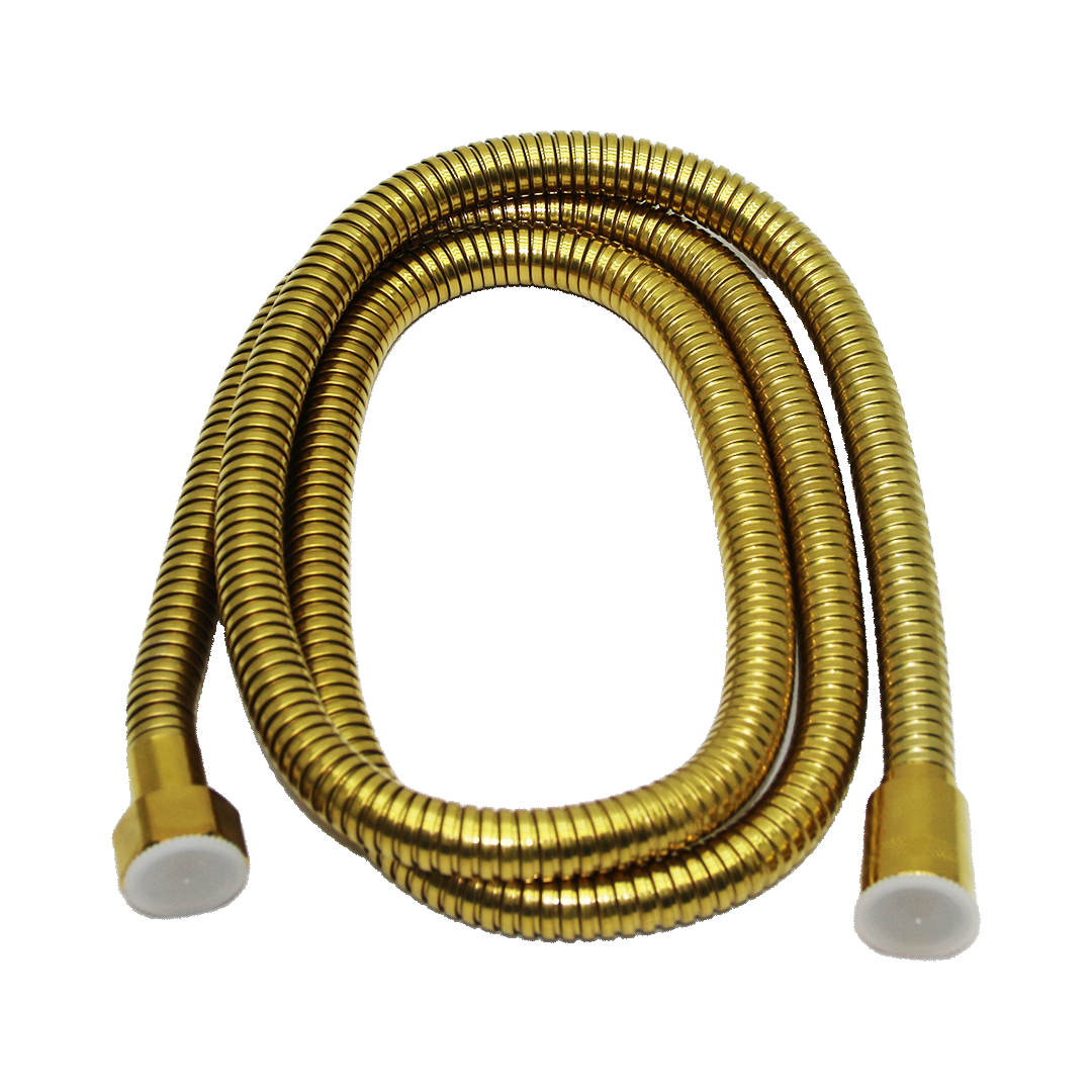 Poşetli Gold Sarı Örgülü Duş Hortumu Spirali 150Cm