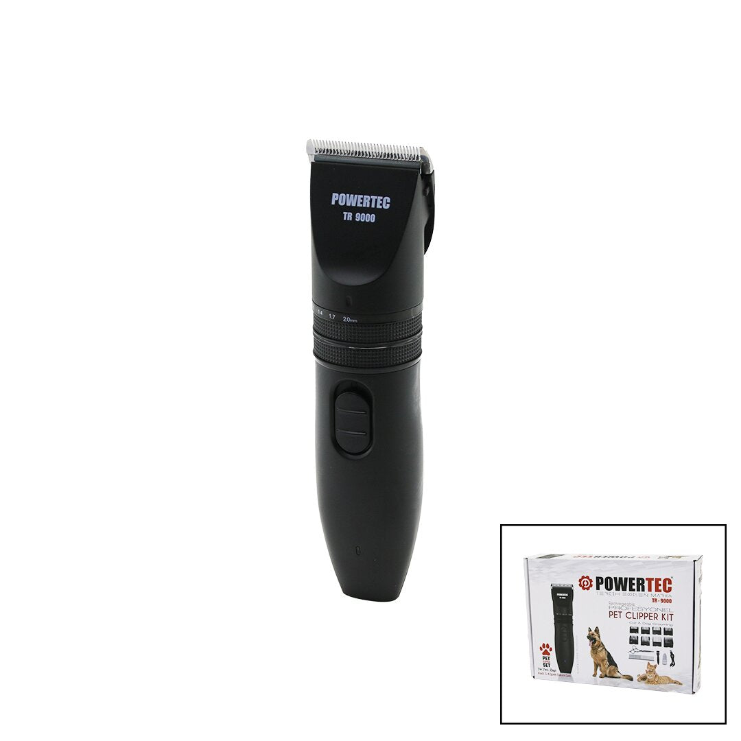 Powertec Tr-9000  Kedi̇ - Köpek  Bakim Seti̇ Usb şarjli Traş Maki̇nesi̇ Metal Tarak - Makas 0.8-1.1-1.4-1.7-2.0mm Ayarli
