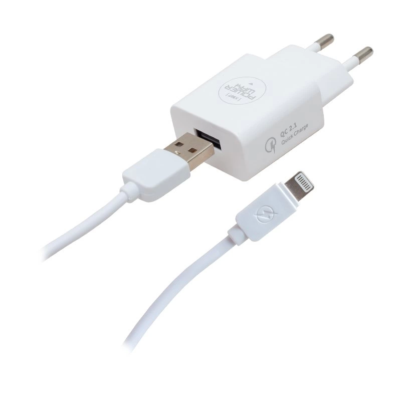 Powerway X-907 5 Volt 2100 Ma Hızlı Şarj Başlık Adaptörü + Iphone Kablo Dahil