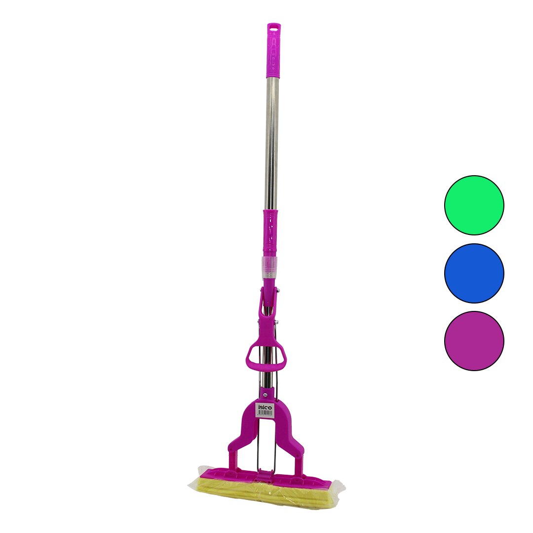 Pva Mop Sikma Kollu - Sünger Mop Krom Uzayan Sap=75-95cm+renkli̇ Pls.başlik=115cmbrkt-910262
