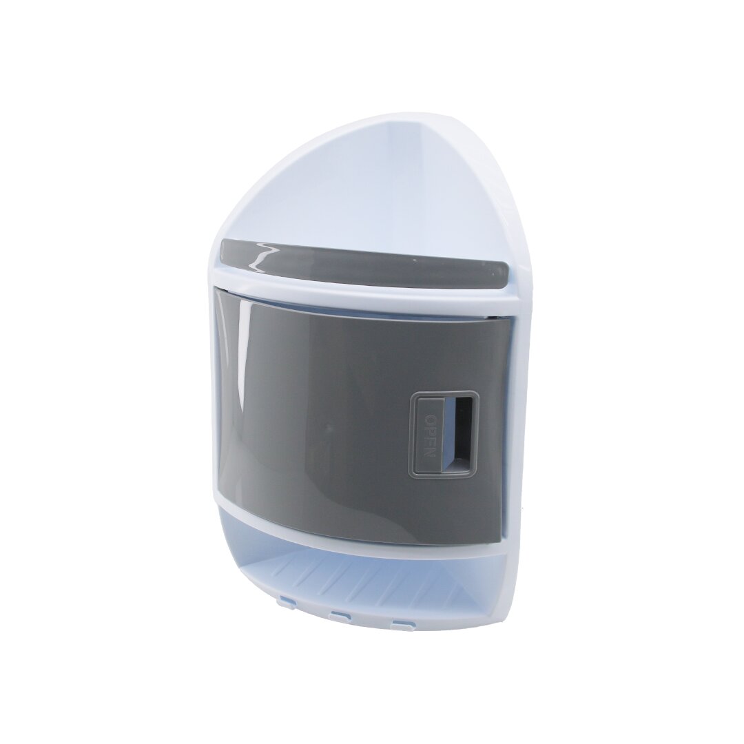 Qlux L-00708  Plus   Orta Kat Kapakli   3 Katli   3gen   43x36x18x18cm  Banyo Köşesi̇  Plasti̇k   Vi̇dali Montaj