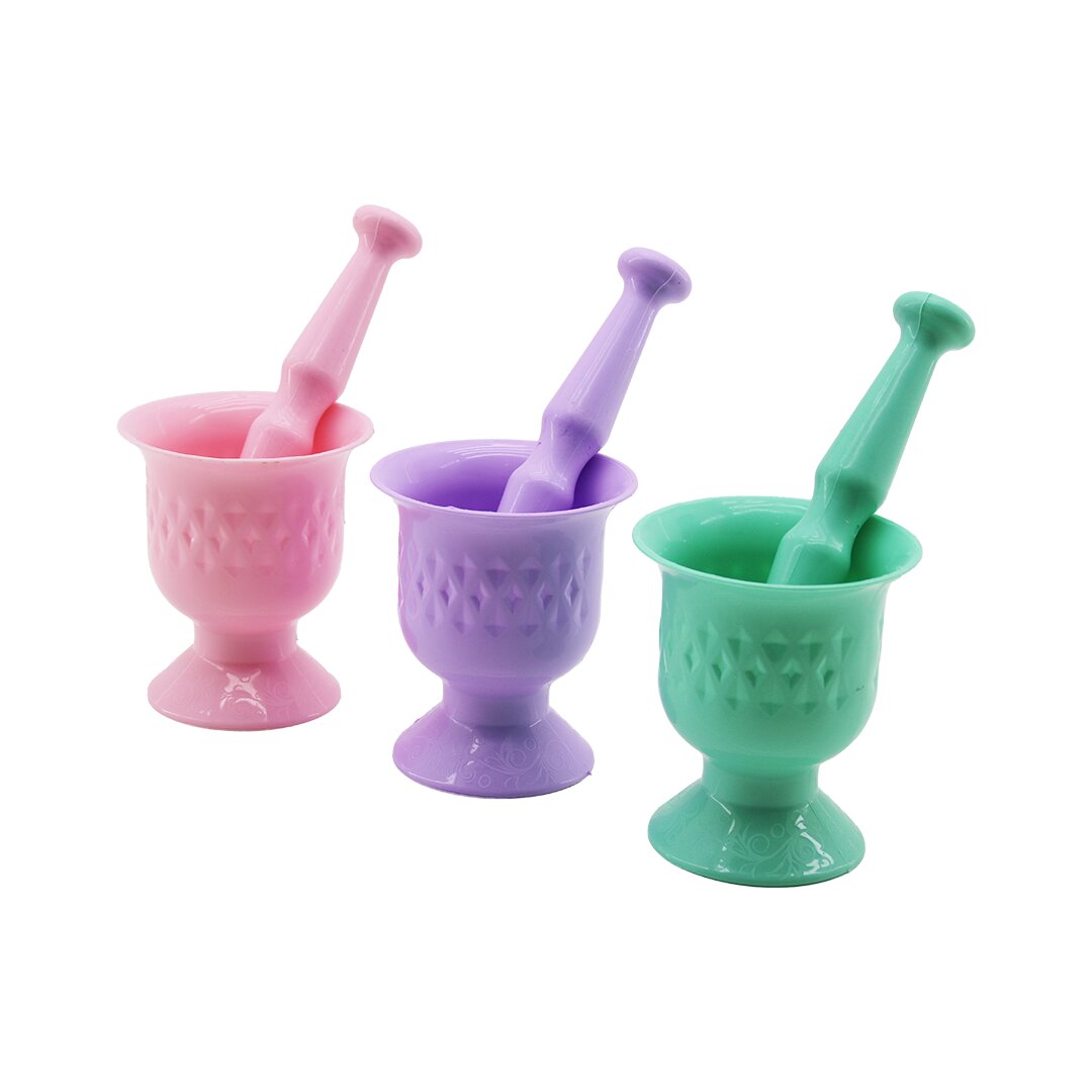 Renkli̇ Plasti̇k Havan - Mortar  Sarimsak Dövecek