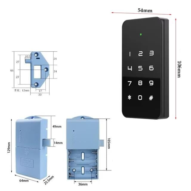 RFID Ve Tuş Panelli Dijital Elektronik Kapı Dolap Kilidi