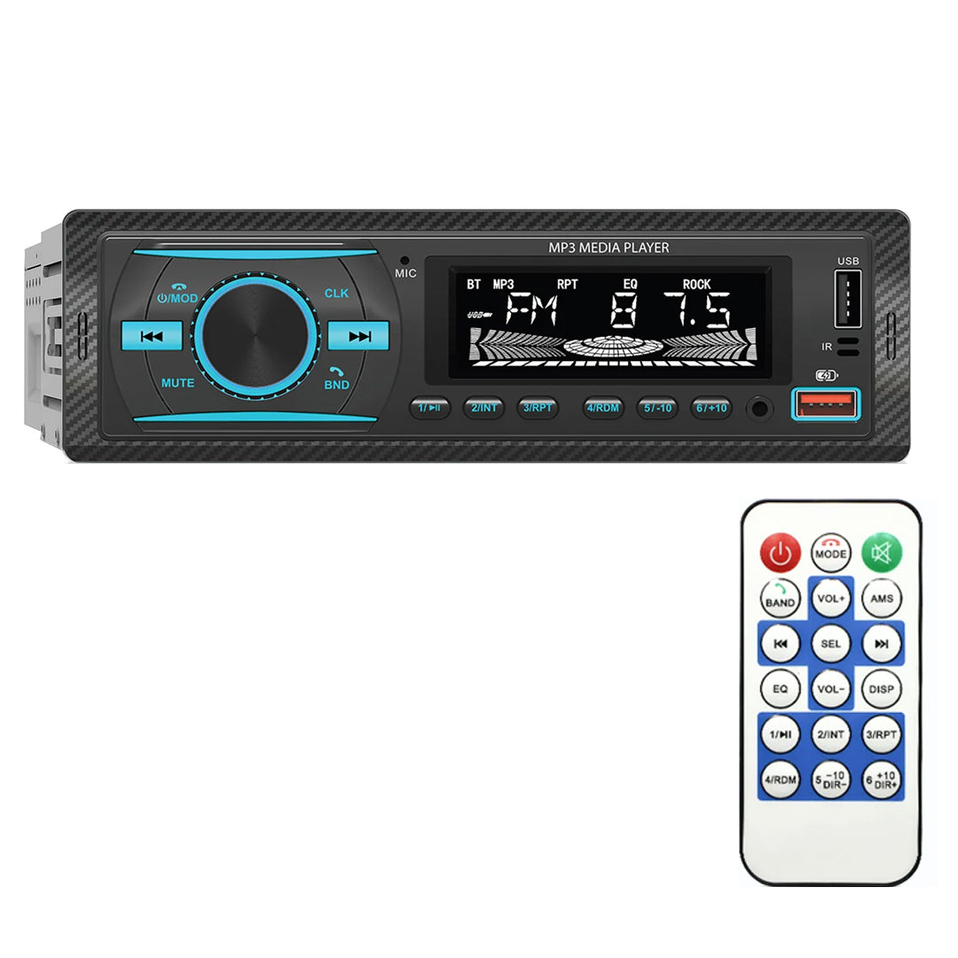 Rgb 7 renkli çift usb/sd/fm/aux/bluetooth kumandali mekaniksiz oto teyp 4x55 watt kac38