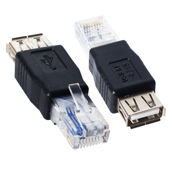 Разъем-конвертор Ethernet RJ 45 (папа) USB A (мама) 
