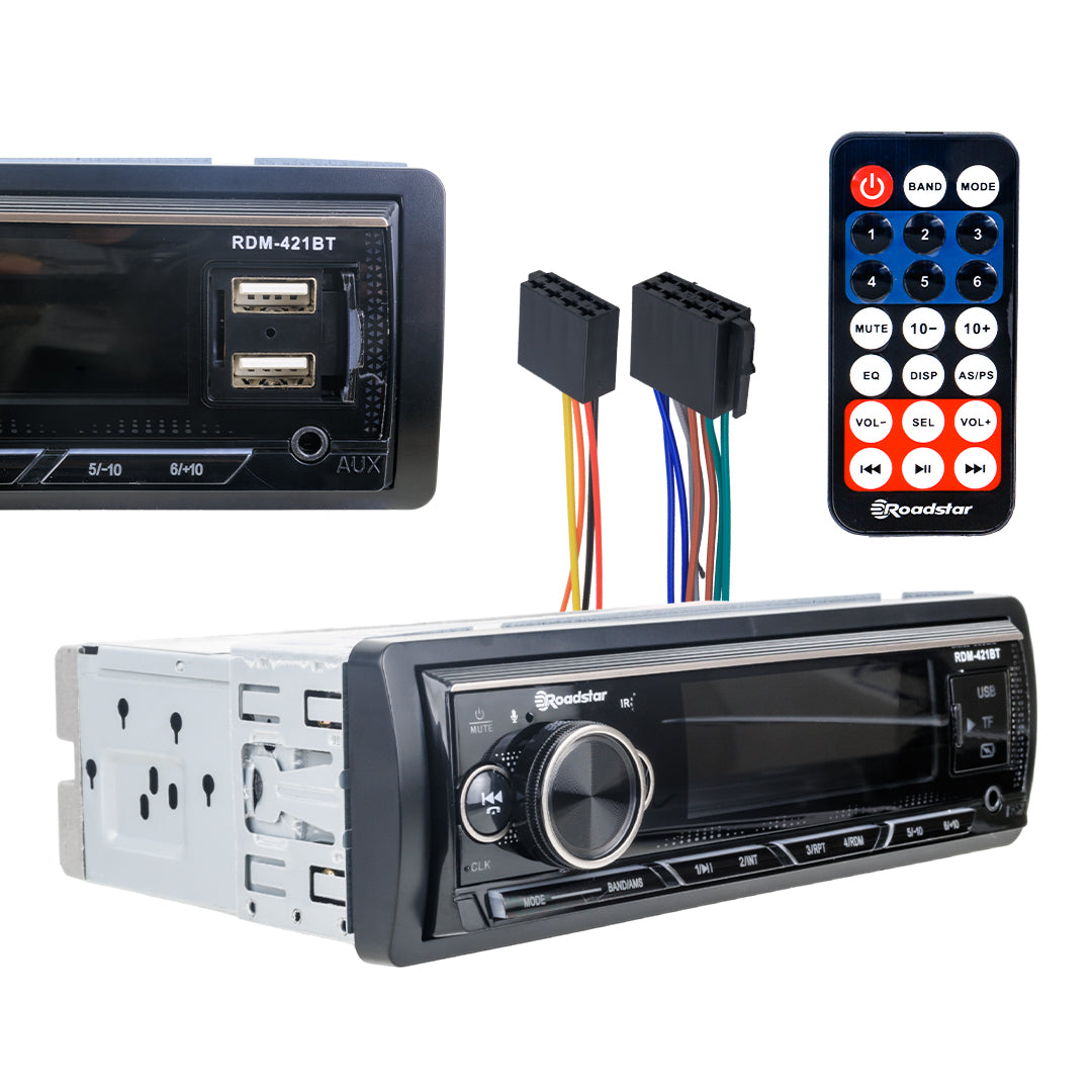 ROADSTAR RDM-421BT 4X50 WATT BLUETOOTH /2XUSB/SD/FM/AUX MEKANİKSİZ OTO TEYP (4620)