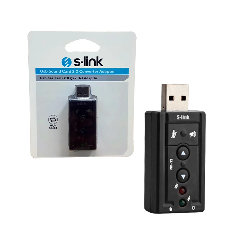 S-lınk Sl-u61 Usb Ses Kartı 2.0 Çevirici Adaptör