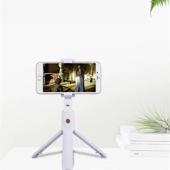 Sabitlenebilir Cep Telefon Tutucu  Ayarlanabilir Taşınabilir 3 Ayaklı Tripod Selfie Çubuğu