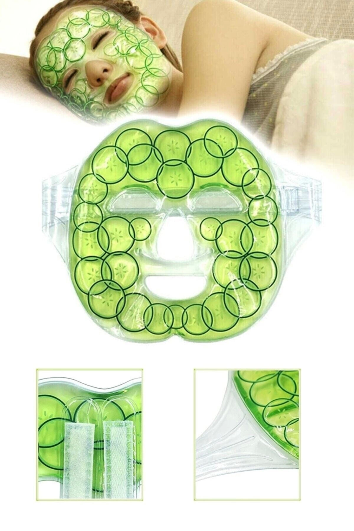 Salatalık Yüz Maske Jel Sıcak Soğuk Kullanım Rahatlatıcı