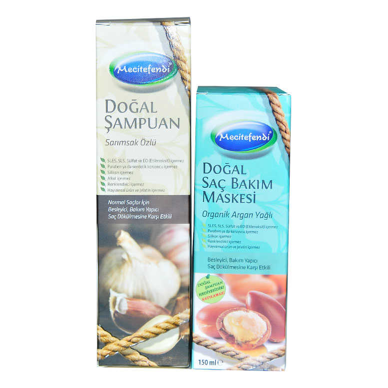 Sarımsak Şampuan 250 ML + Argan Yağlı Saç Maskesi 150 ML