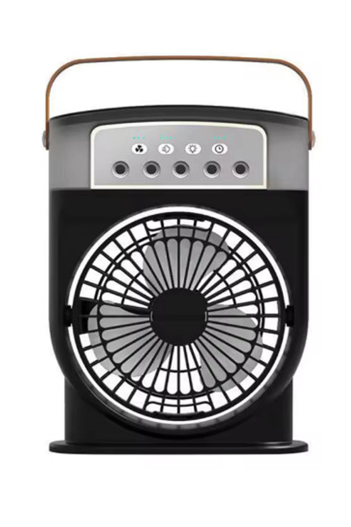 Şarjlı 600 Ml Su Hazneli Taşınabilir Masaüstü Vanilatör  Güçlü Fan Ve 2000 Mah Pil Siyah