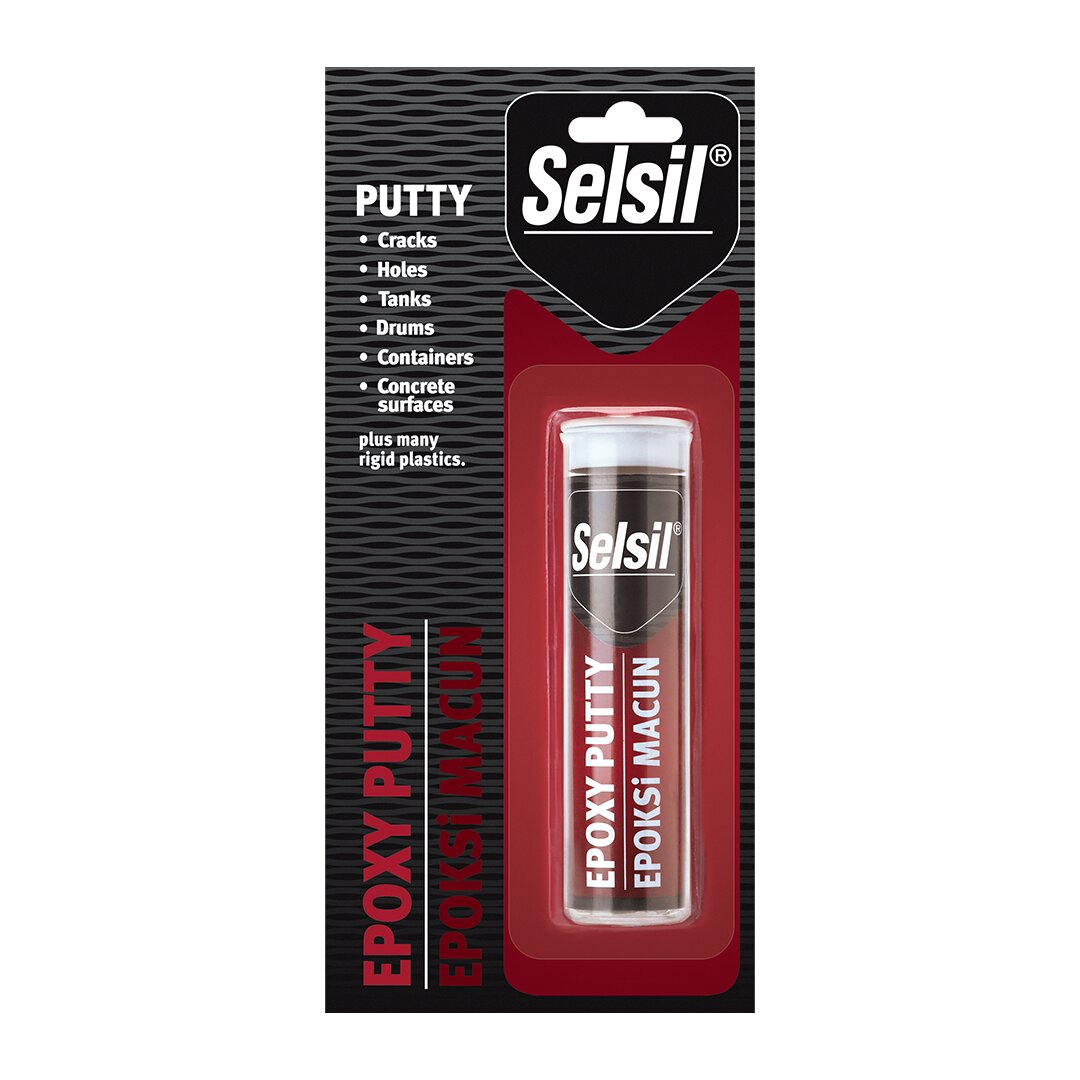 Selsi̇l Epoxy Putty - Epoksi̇ Macun Isiya Dayanikli Yapiştirci 57gr Ahşap - Metal - Cam - Serami̇k