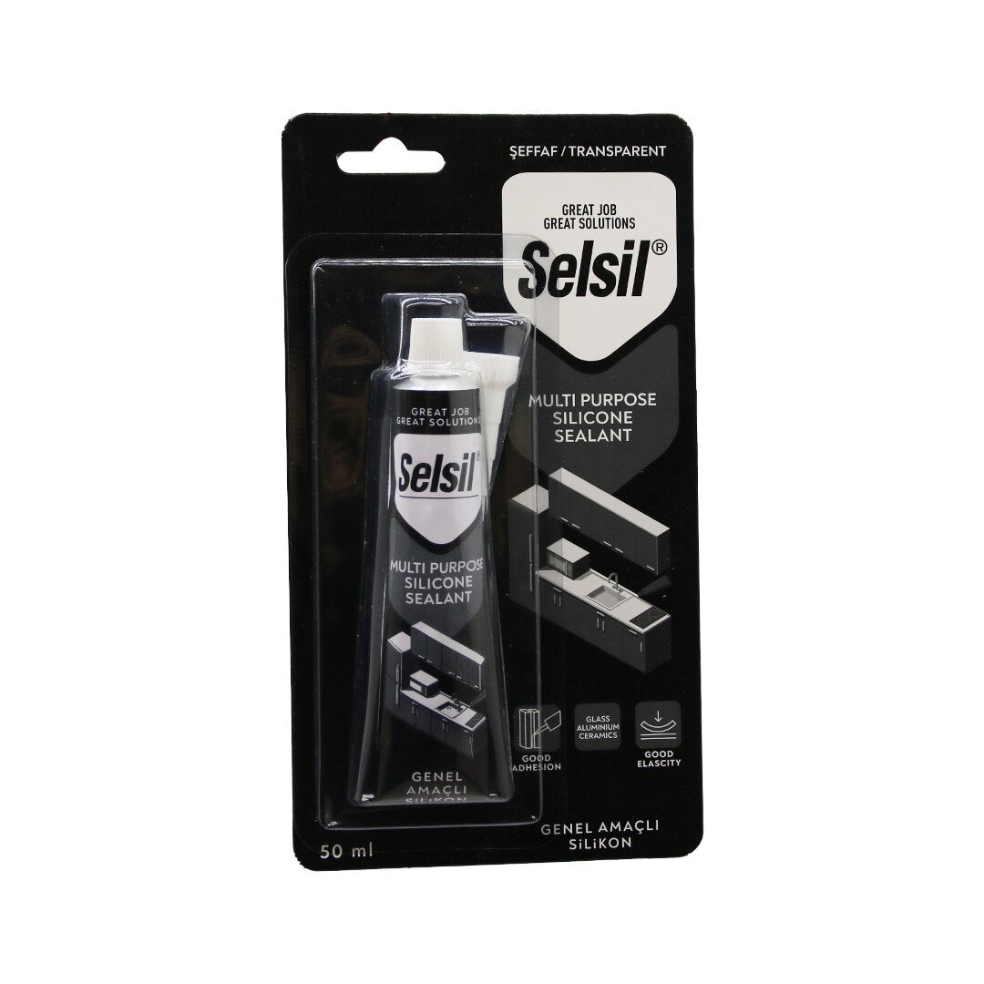 Selsi̇l şeffaf Tüp Genel Amaçli Si̇li̇kon 50 Ml