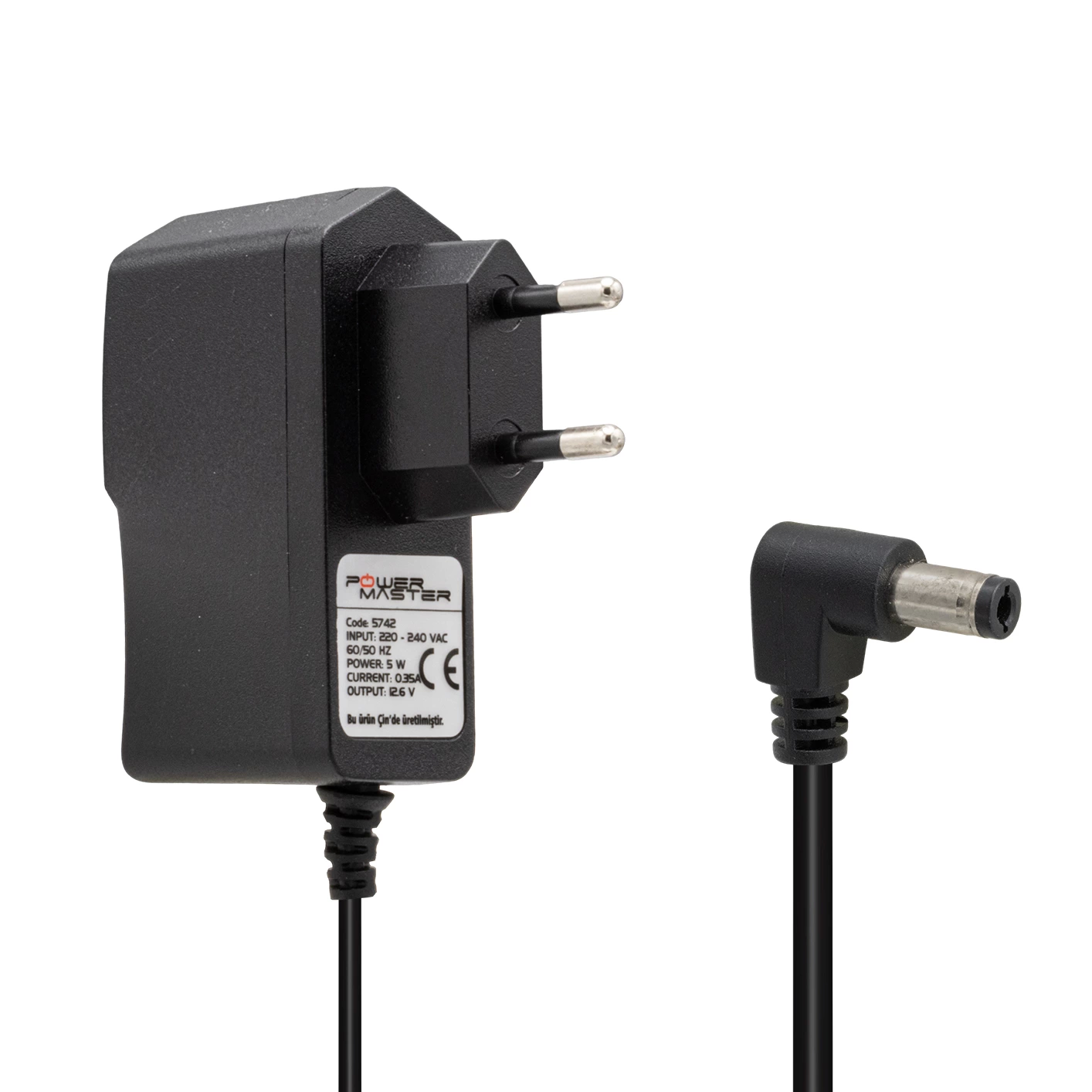 Senao Pm-5742 12.6 Volt - 0.35 Amper 5.5*2.5 Mm Uçlu Plastik Kasa Priz Tipi Adaptör