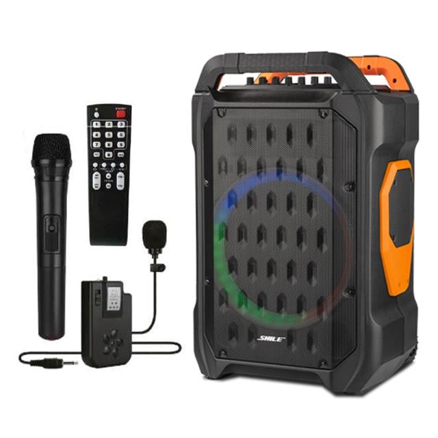 Shile SL-10 120 Watt Taşınabilir Seyyar Amfi Hoparlör Kablosuz 1 EL + 1 Yaka Mikrofonlu Kumandalı U