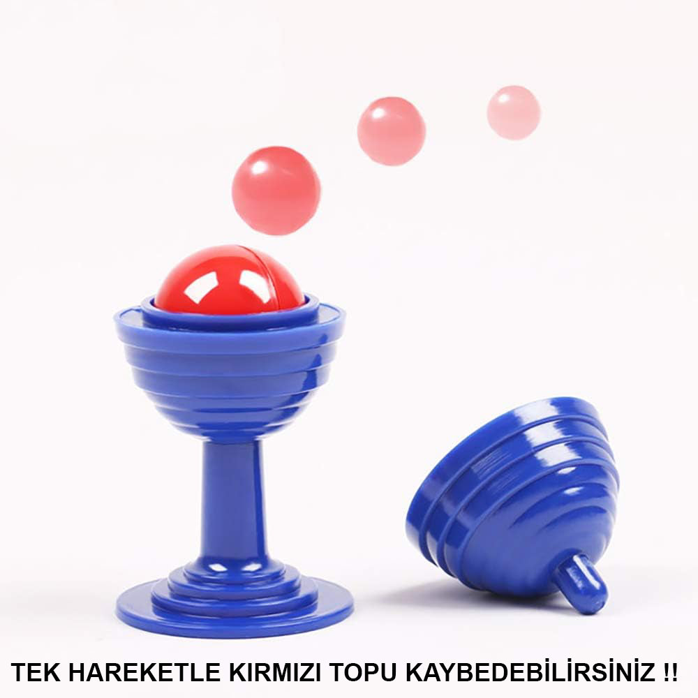 Sıhırlı Mavı Renk Kupa Oyunu Top Kaybeden Gızemlı Kupa