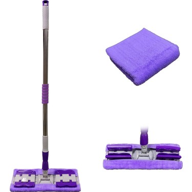 Sıhırlı Spın Mop Teleskopık çok Amaçlı Mop +1 Bez Hedıyelı - Mor