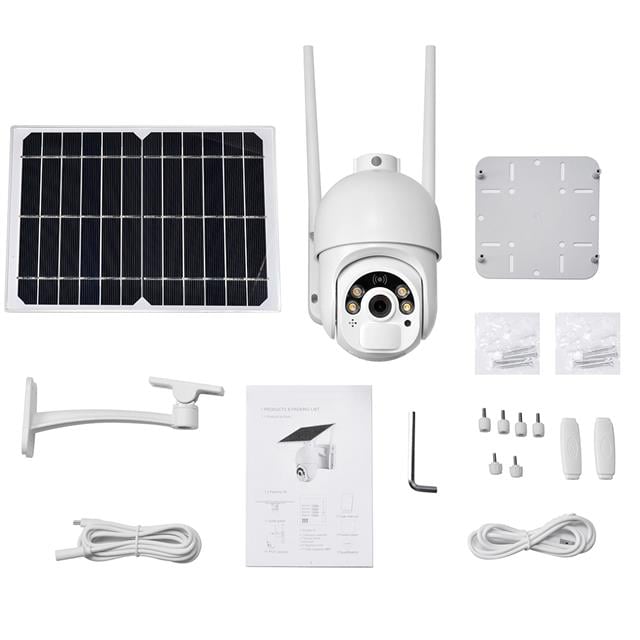Solar Güneş Panelli 2MP 1080P 4G Sim Kart Ubox Destekli Wifi Kamera