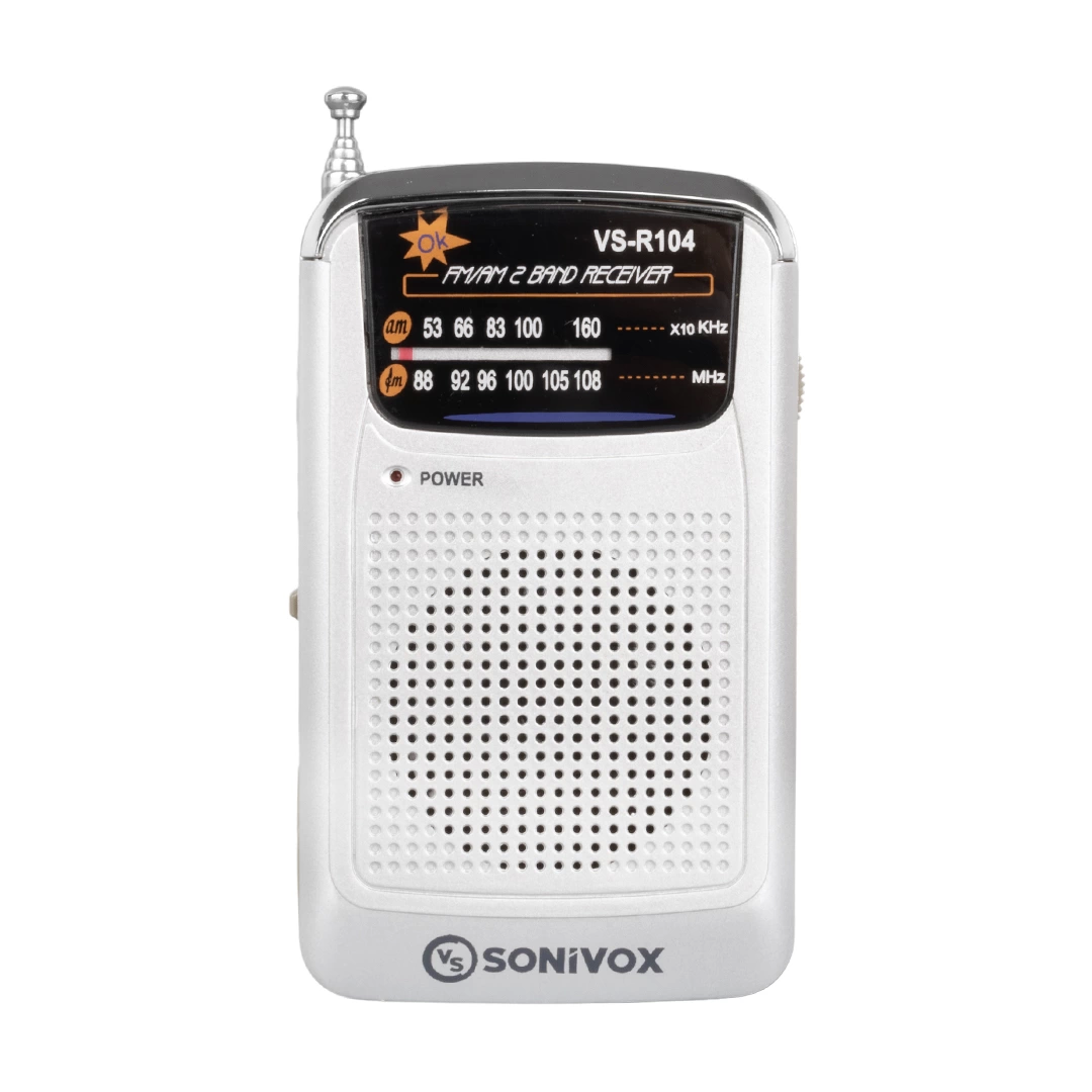 Sonıvox Vs-r104 Gümüş Renk Cep Tipi Analog Fm Radyo