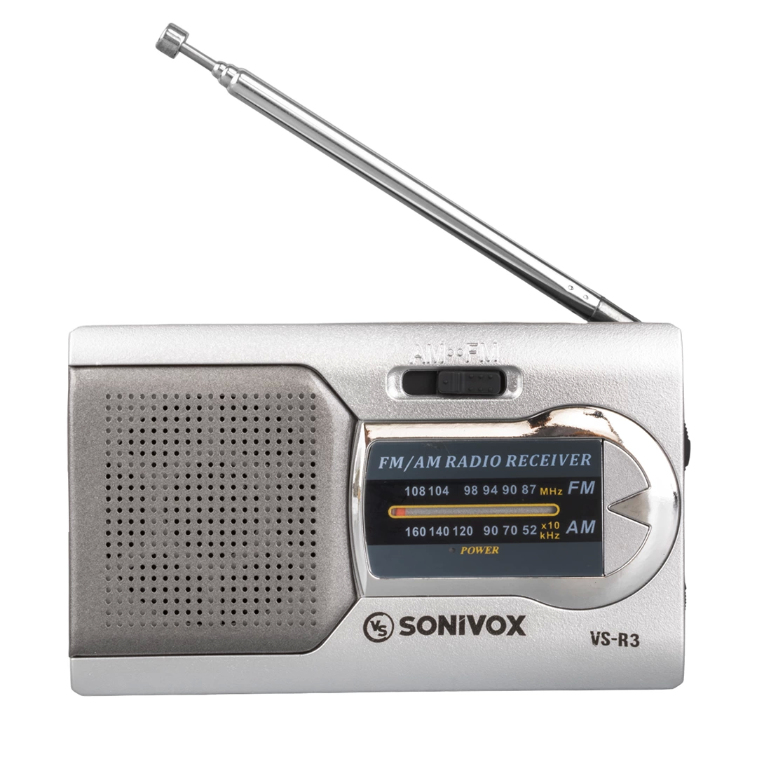 Sonıvox Vs-r3 Gümüş Renk Cep Tipi Analog Fm Radyo