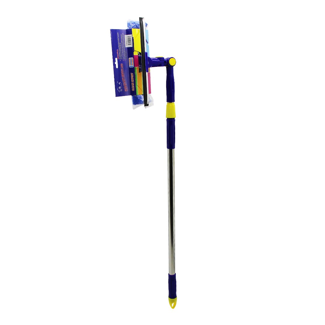Star Q 2 Başli=camsi̇l çekpas - M.fi̇ber Mop=24.5cm 360 Derece Başlik Camsi̇l - Mop Uzayan Metal - Pls.sap= 85-133cm