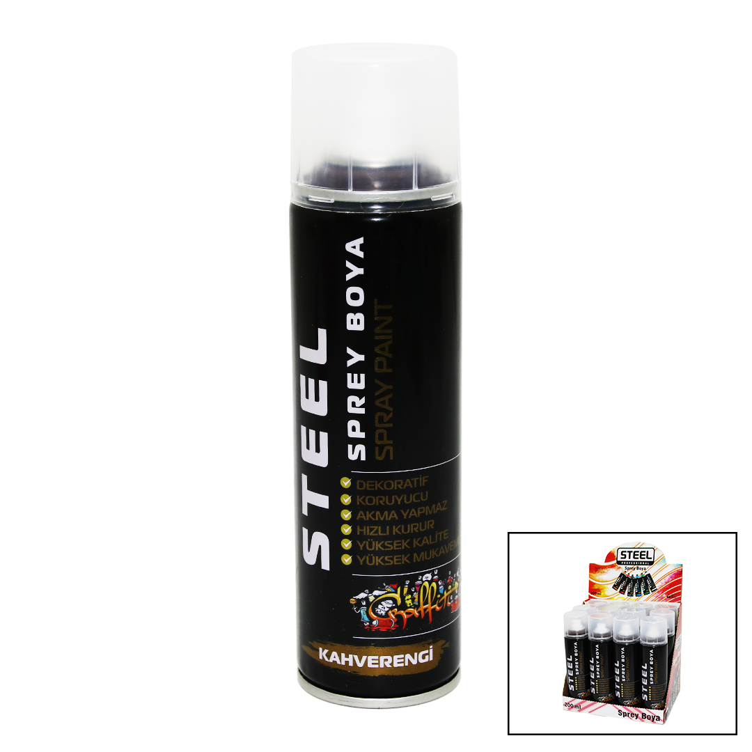 Steel Kahverengi̇ Sprey Boya 200ml