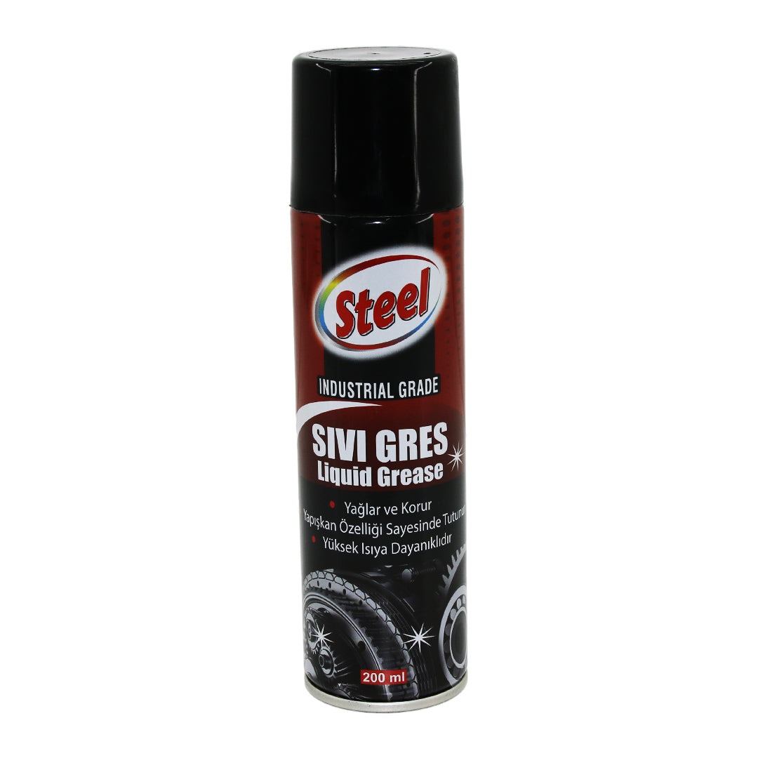 Steel St-1304 Sivi Gres Sprey 200ml Yağlar - Korur - Isiya Dayanikli