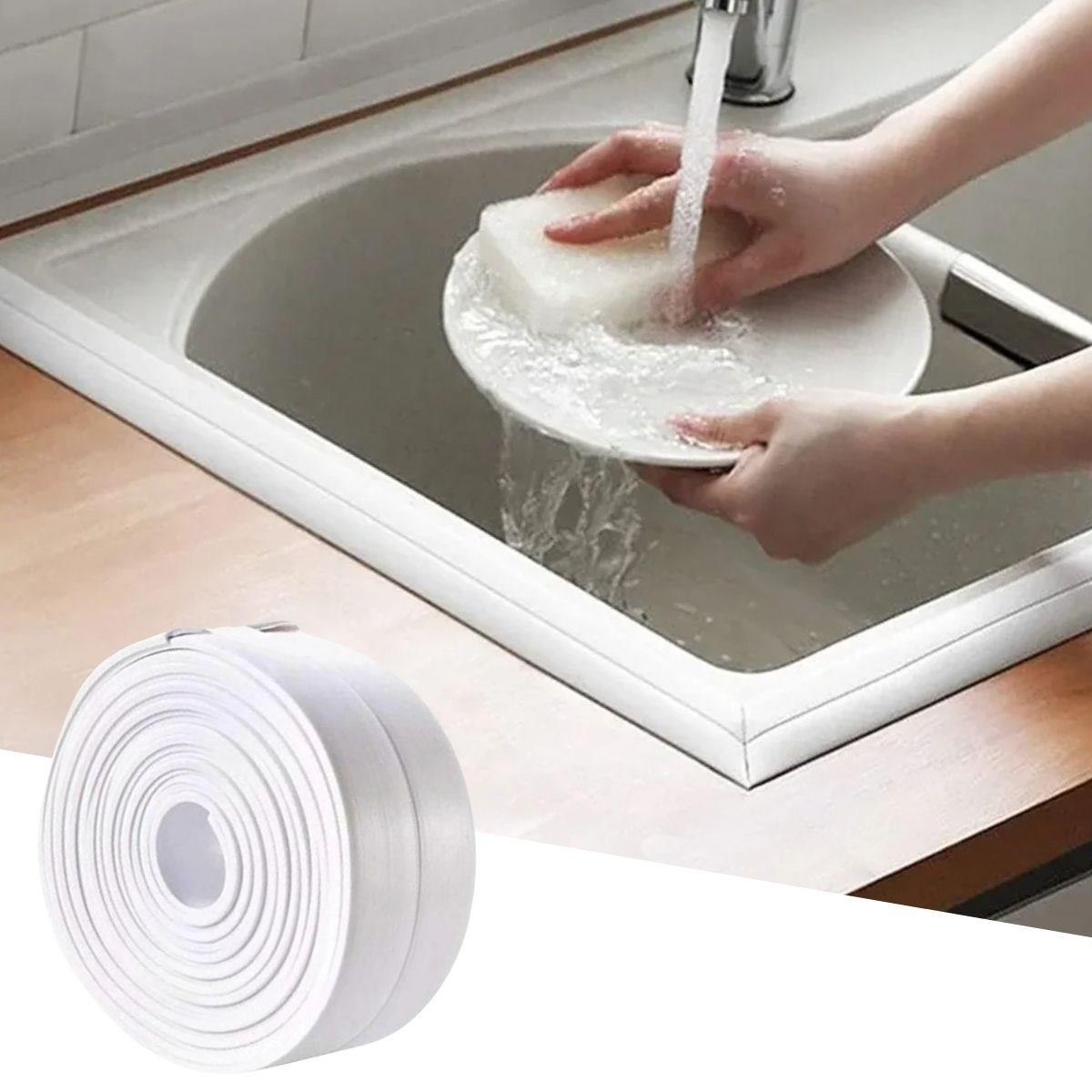 Su Sızdırmaz Banyo Mutfak Lavabo Küvet İzolasyon Şerit Bant,Lavabo Kenar Bandı 3.2 mt x 38 mm (4620)