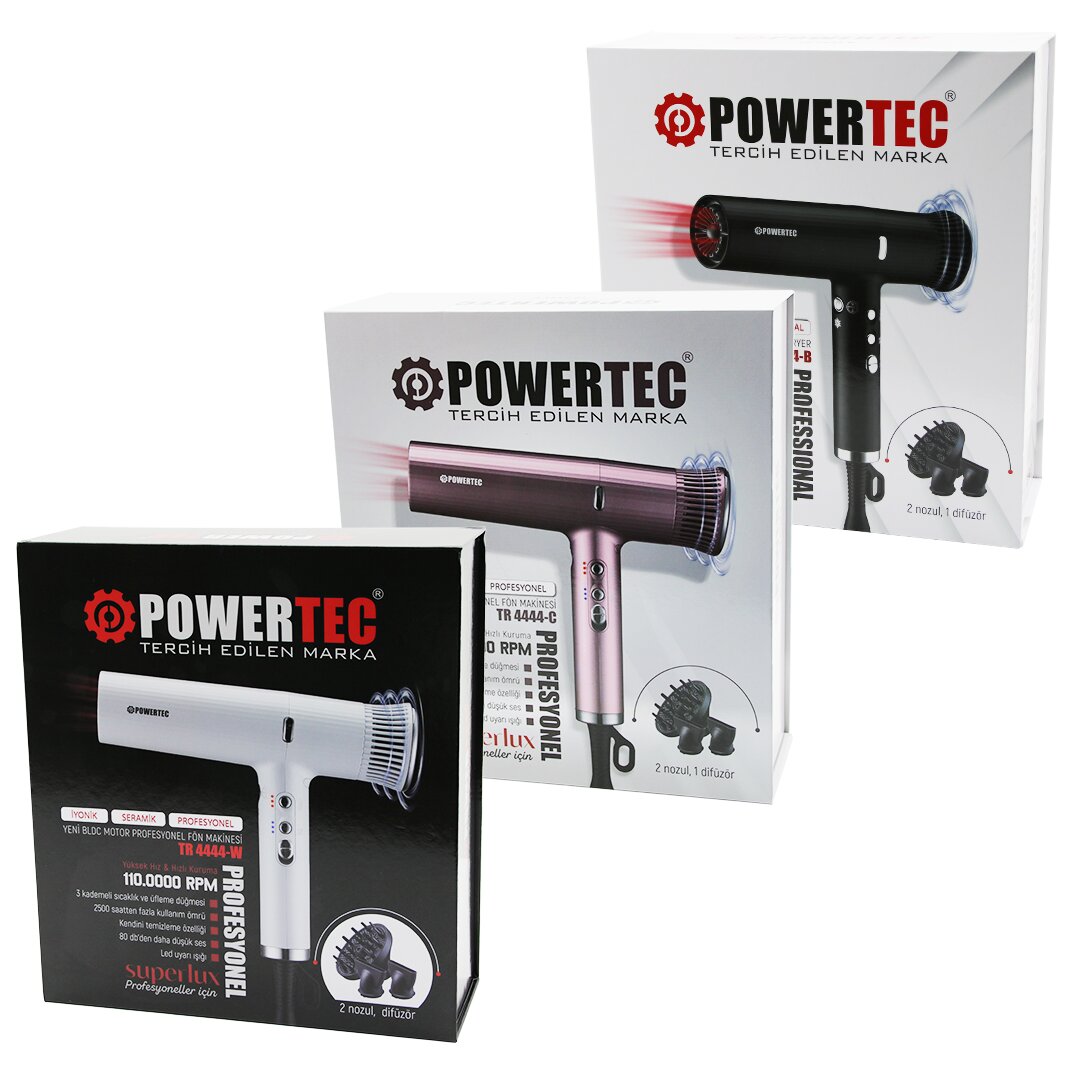 Superlux  İyoni̇k - Serami̇k Saç Kurutma - Fön Maki̇nesi̇ 1800w - 110.000 Rpm Hiz Tr-4444-b-c-w