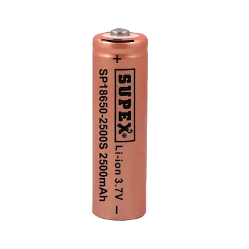 Supex 18650-2500s 3.7 Volt 2500 Mah Başlıklı Lı-ıon Pil Tekli