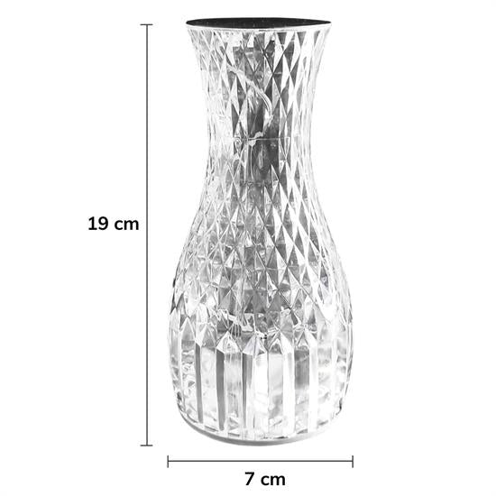 Sürahi Model USB Şarjlı Kumandalı 16 Farklı Işık Modlu Masa Üstü Kristal Akrilik Lamba Led (4620)